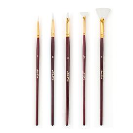 ProSource A55505 Hobby & Craft Artist Brush Set 5 Piece: Artist Brushes  (045734916098-1)