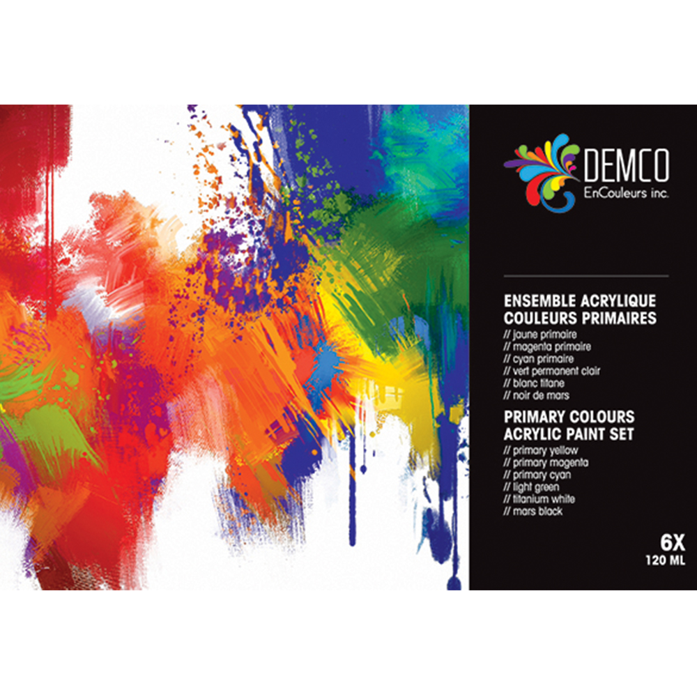 Ensemble acrylique couleurs primaires